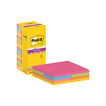 Post-it Bloc-note super sticky notes, 76 x 76 mm, coloré