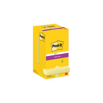 Post-it Bloc-note super sticky notes, 76 x 76 mm, jaune