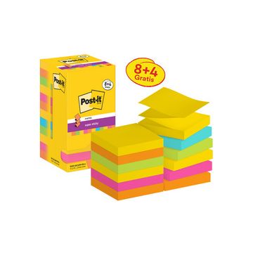 Post-it Bloc-note super sticky z-notes, 76 x 76 mm, 8+4