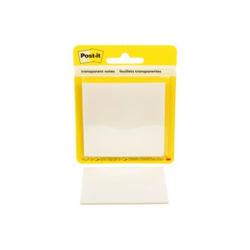Post-it Bloc-notes transparent notes, 73 x 73 mm, incolore