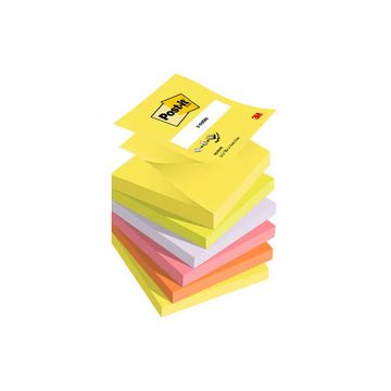 Post-it Bloc-notes adhésif z-notes, 76x76 mm, couleurs fluo