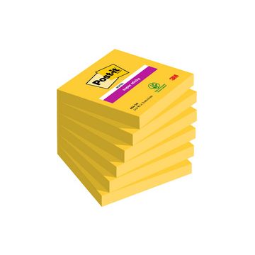 Post-it Bloc-notes super sticky notes, 76x76 mm, ultrajaune