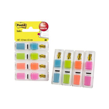 Post-it Marque-pages Index, 11,9x43,2 mm, distributeur de 4