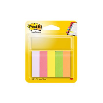Post-it Marque-pages en papier, 20 x 38 mm, en couleurs fluo