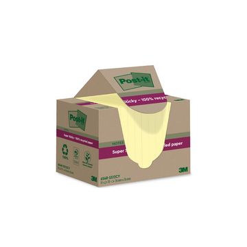 Post-it Super Sticky Recycling Notes, 76 x 76 mm, jaune