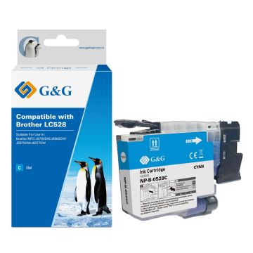 Cartouche compatible premium Brother LC528C - cyan
