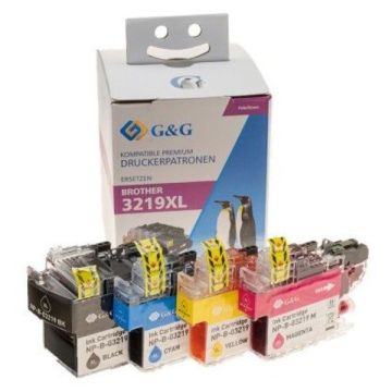 Cartouches compatibles premiums Brother LC3219XLVALDR - multipack 4 couleurs : noire, cyan, magenta, jaune