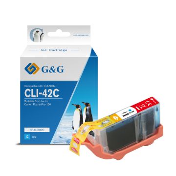 Cartouche compatible premium Canon 6385B001 / CLI-42 C - cyan