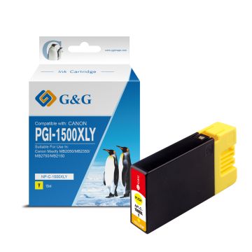 Cartouche compatible premium Canon 9195B001 / PGI-1500 XLY - jaune