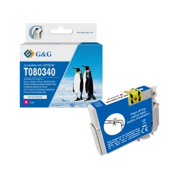 Cartouche compatible premium Epson C13T08034011 / T0803 - magenta