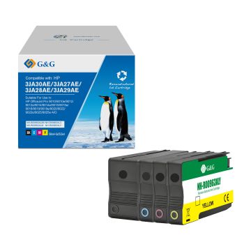 Cartouches compatibles premiums HP 3YP35AE / 963XL - multipack 4 couleurs : noire, cyan, magenta, jaune