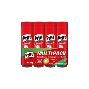 Pritt Bâton de colle 4 x 43 g, pack économique, sans solvant