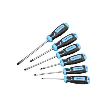 QUANTOOL Jeu de tournevis, 6 pièces, noir/bleu