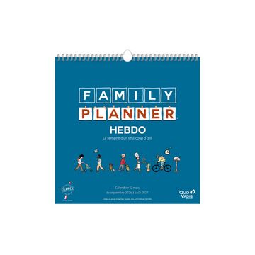 QUO VADIS Calendrier FAMILY PLANNER HEBDO, 2026/2027