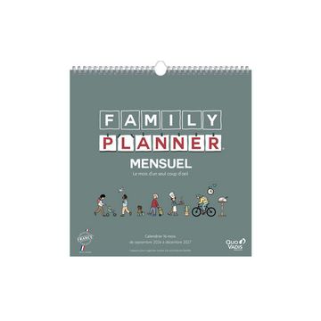 QUO VADIS Calendrier FAMILY PLANNER MENSUEL, 2026/2027