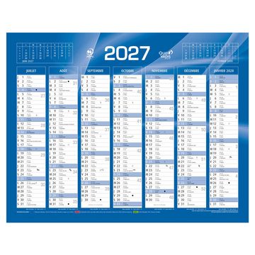 QUO VADIS Calendrier de banque bleu, 550 x 405 mm, 2027 QUO VADIS Calendrier de banque bleu, 550 x 405 mm, 2027