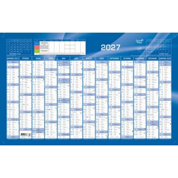 QUO VADIS Calendrier, 650 x 430 mm horizontal, 2027, bleu x10 QUO VADIS Calendrier, 650 x 430 mm horizontal, 2027, bleu x10