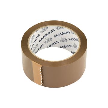 RAADHUIS Ruban adhésif d'emballage, 48 mm x 66 m, marron x6