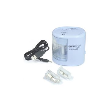 RAPESCO Taille-crayon électrique double PS-12-USB, bleu