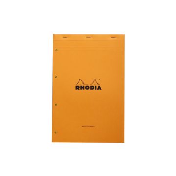 RHODIA Bloc Audit agrafé, 210 x 318 mm, 80 feuilles, orange