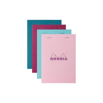 RHODIA Bloc agrafé No. 13, format A6, quadrillé 5x5, assorti x10