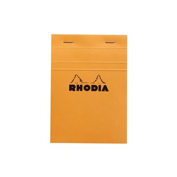 RHODIA Bloc agrafé No. 13, format A6, quadrillé 5x5, orange