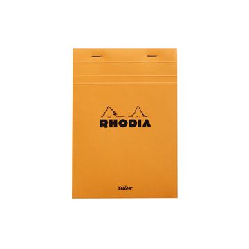 RHODIA Bloc agrafé No. 16 Yellow, format A5, quadrillé