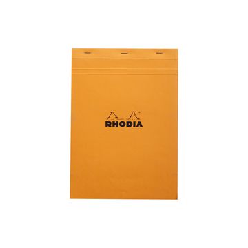 RHODIA Bloc agrafé No. 18, format A4, quadrillé 5x5, orange