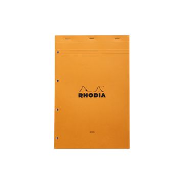 RHODIA Bloc agrafé No. 20, format A4+, Seyès, orange