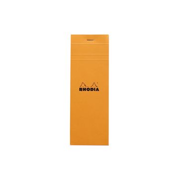 RHODIA Bloc agrafé No. 8, 74 x 210 mm, quadrillé 5x5, orange