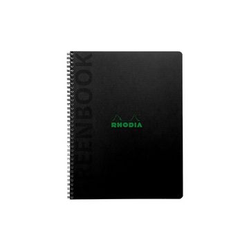 RHODIA Cahier à spirale GREENPAD, A5+, ligné, noir