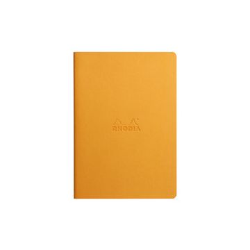 RHODIA Carnet piqûre textile RHODIARAMA, A5, ligné, orange