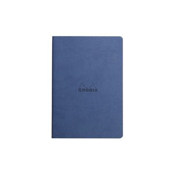 RHODIA Carnet piqûre textile RHODIARAMA, A5, ligné, saphir