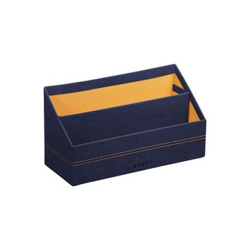 RHODIA Porte-courrier, en simili cuir, bleu nuit
