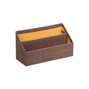 RHODIA Porte-courrier, en simili cuir, chocolat