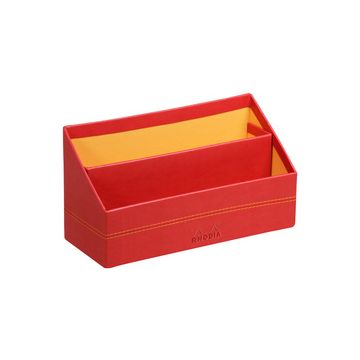 RHODIA Porte-courrier, en simili cuir, coquelicot