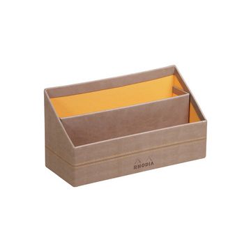 RHODIA Porte-courrier, en simili cuir, taupe