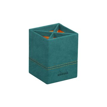 RHODIA Pot à crayons, en simili cuir, paon