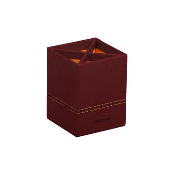 RHODIA Pot à crayons, en similicuir, lie de vin