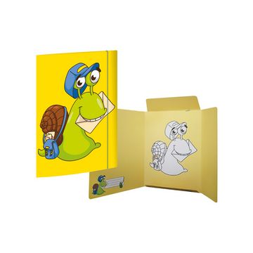 RNK Verlag Chemise à élastique "Escargot", en carton, jaune