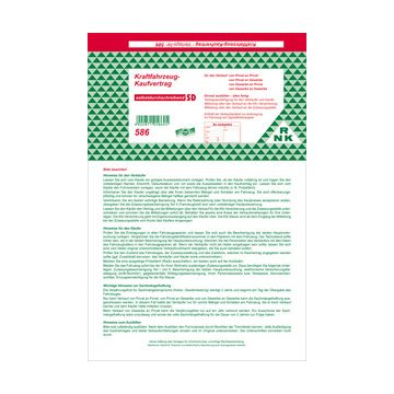 RNK Verlag "Kaufvertrag für ein gebrauchtes Kraftfahrzeug"