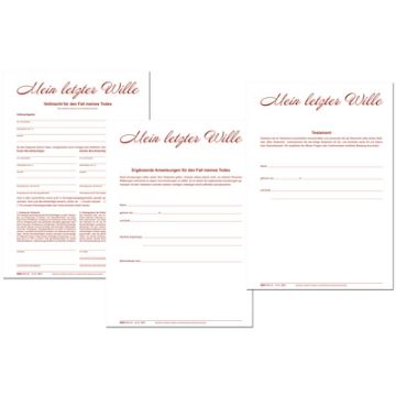 RNK Verlag Vordruck Testament "Mein letzter Wille"