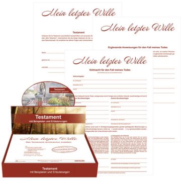 RNK Verlag Vordruck Testament "Mein letzter Wille", Display x10