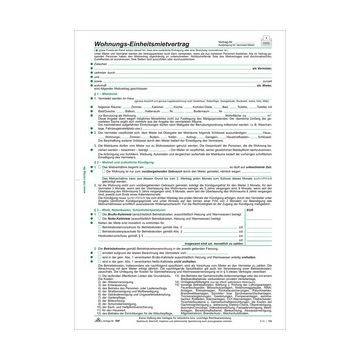 RNK Verlag Vordruck "Wohnungs-Einheitsmietvertrag", DIN A4