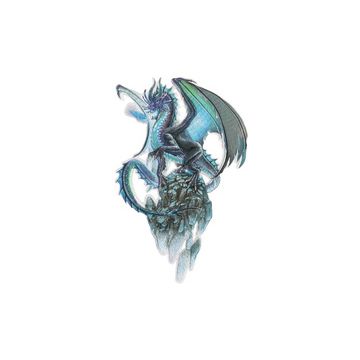 ROTH Bügelbild für DIY-Stoffschultüte, Eisdrache