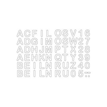 ROTH Bügelbuchstaben für DIY-Stoffschultüte, weiß