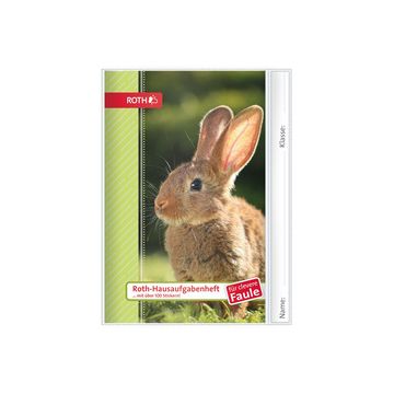 ROTH Hausaufgabenheft Tiere für clevere Faule "Hase"