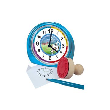 ROTH Kinderwecker & Stempel-Set "Fußball", blau