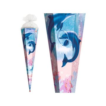 ROTH Schultüte "Delfine", eckig, 850 mm