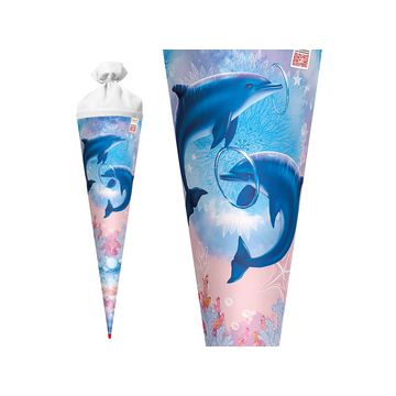 ROTH Schultüte "Delfine", rund, 700 mm